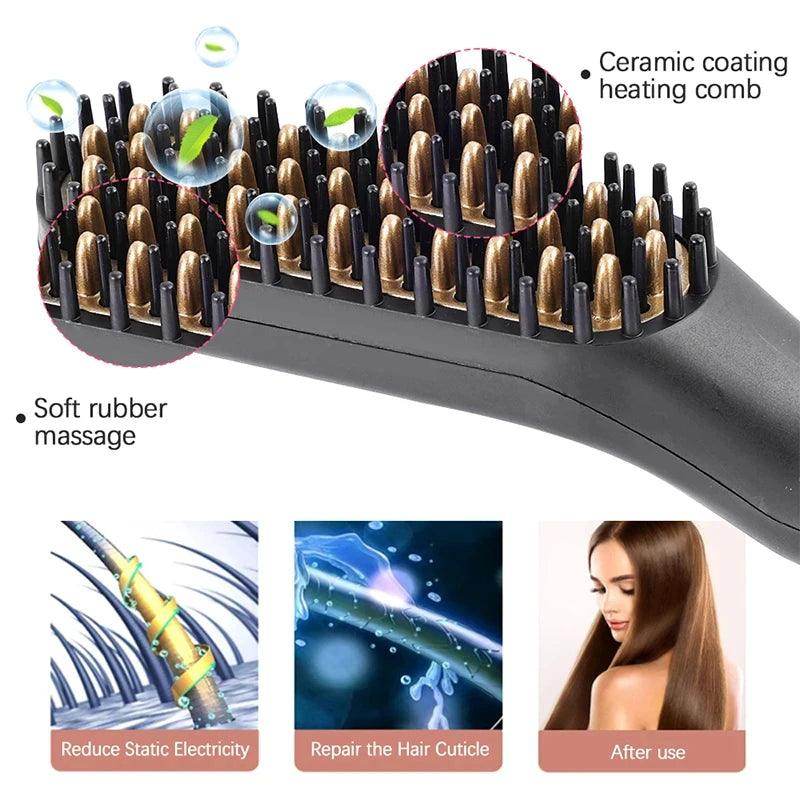 Electric Hot Comb Hair Straightener - Givenco