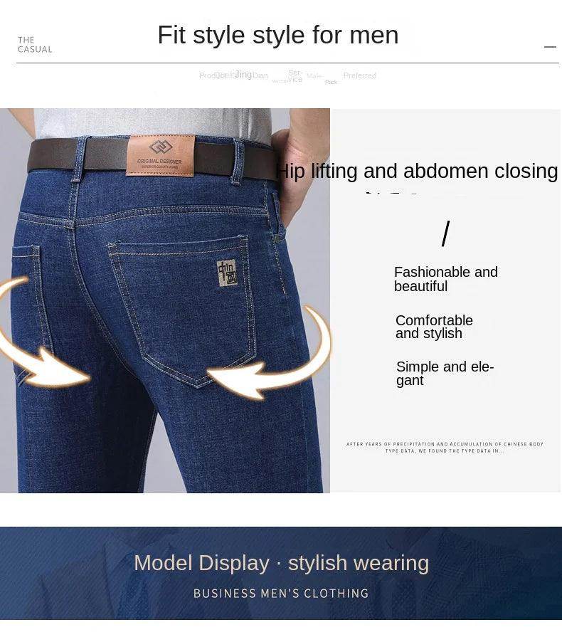 Men's Jeans Elastic Business Straight - Givenco