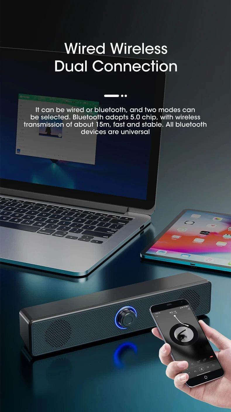 PC Soundbar Wired and Wireless Bluetooth Speaker - Givenco