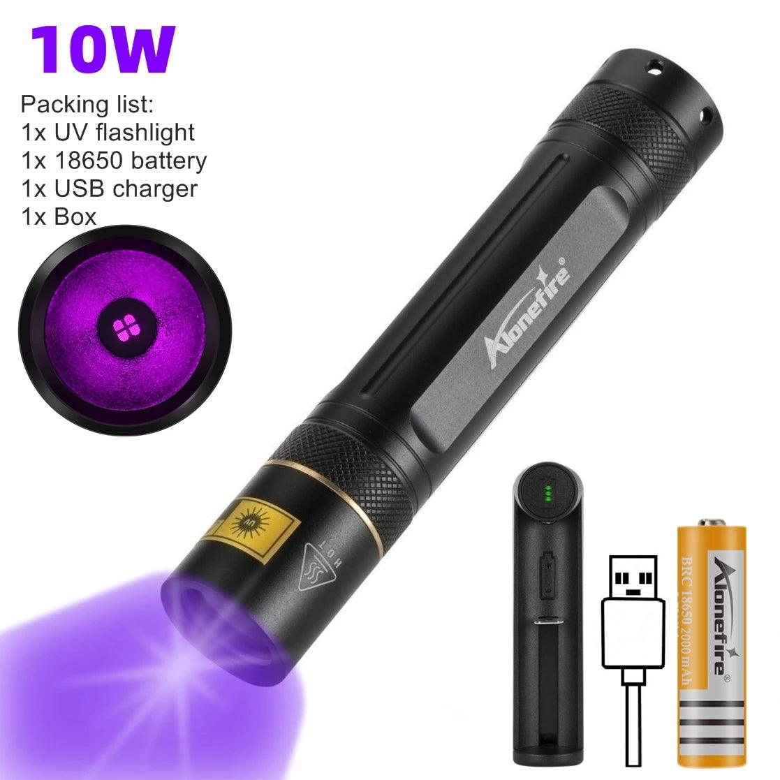 High Power Blacklight LED Flashlight - 