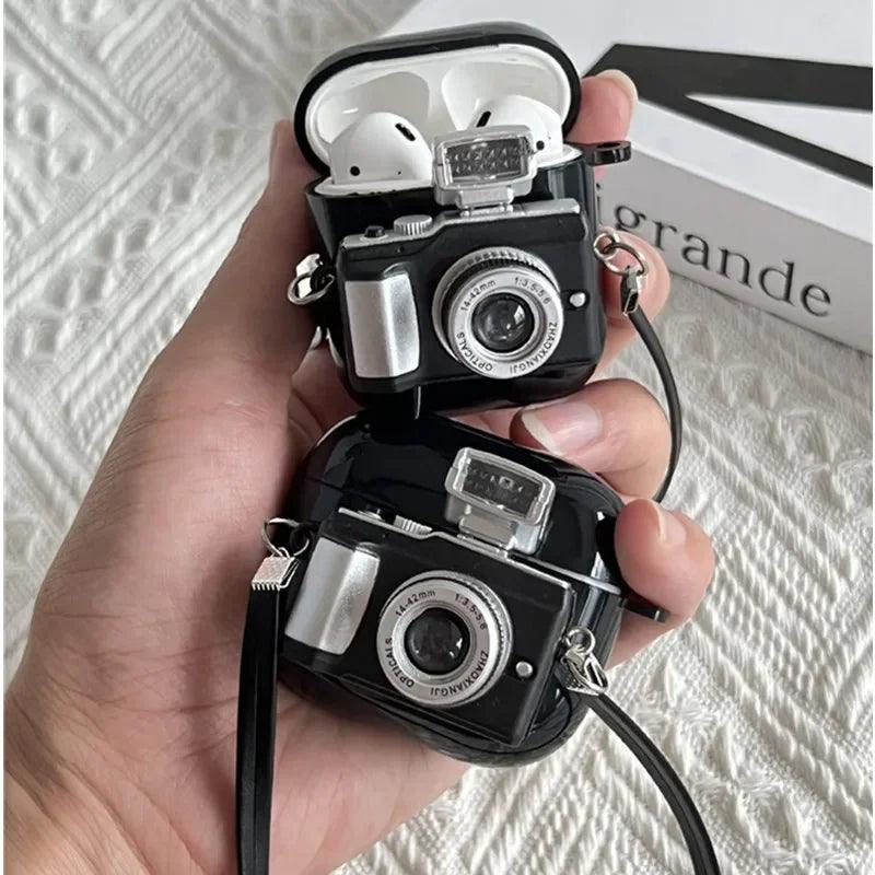 Camera Earphone Case with Strap - 