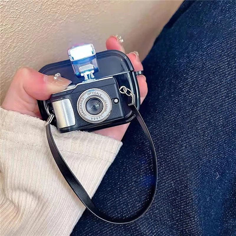 Camera Earphone Case with Strap - 