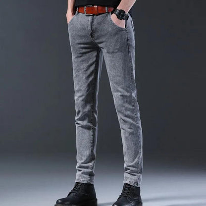 Grey Denim Jeans Men's Slim Elastic Pants - Givenchyco