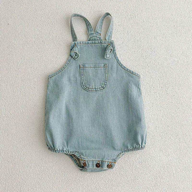 Denim Bodysuits Kids Jumpsuit - Givenco