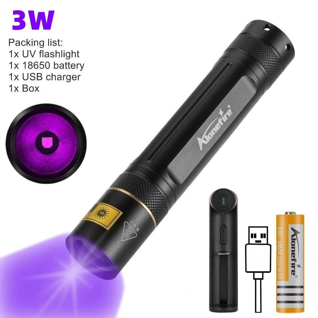 High Power Blacklight LED Flashlight - Givenco