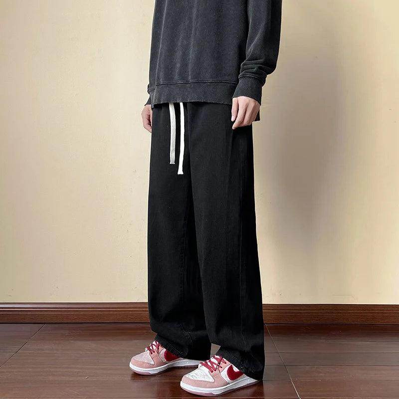 Elastic Waist Wide Leg Baggy Jeans - Givenco