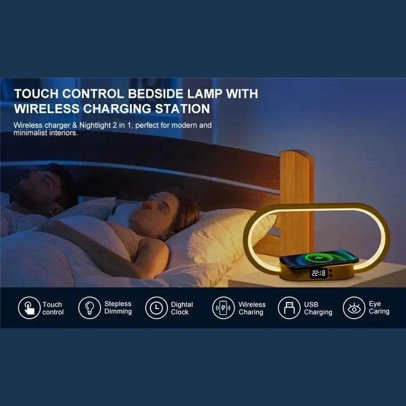 Wireless Charger Multifunction Pad Stand Clock LED . - Givenco