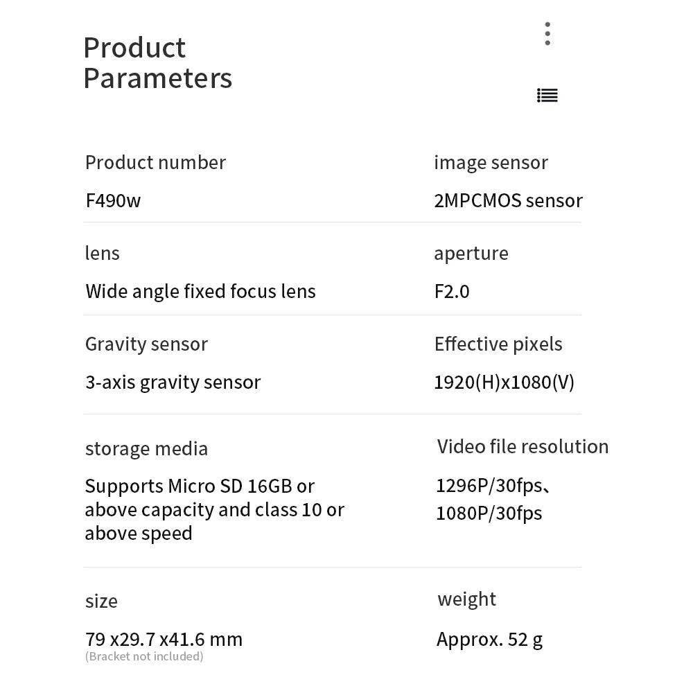 Car Recorder Loop dashcam - Givenco