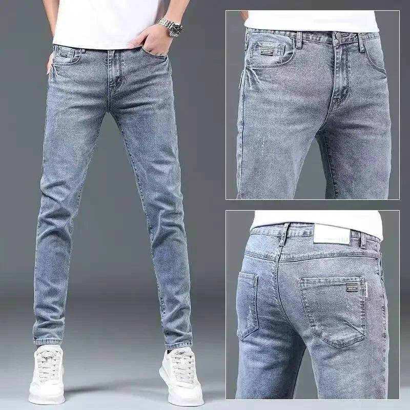 Summer Thin Smoke Gray Jeans - Givenco