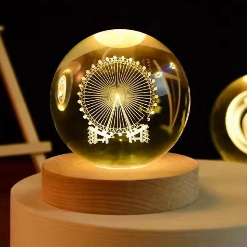 Glowing Planetary Galaxy Night Light Crystal Ball - Givenco