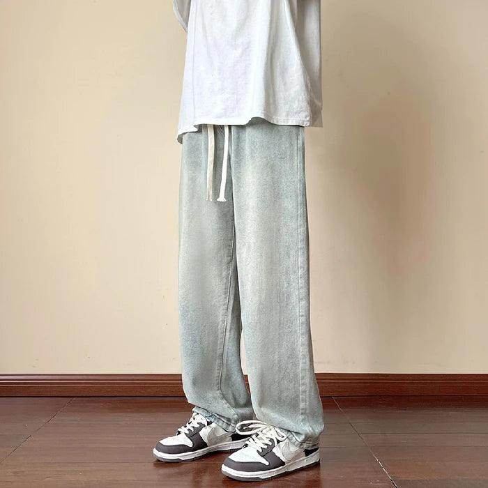 Elastic Waist Wide Leg Baggy Jeans - Givenco