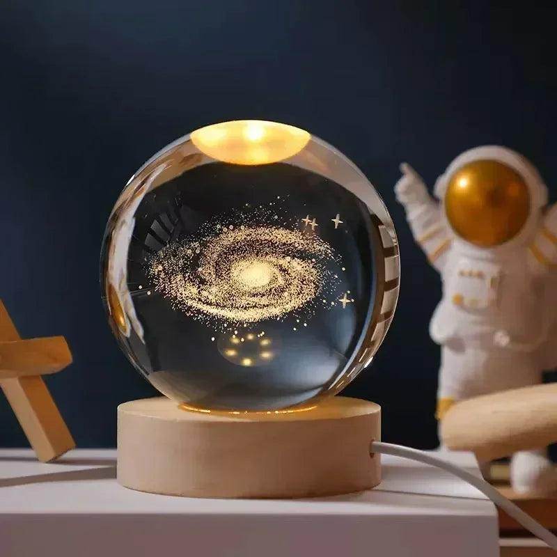 Glowing Planetary Galaxy Night Light Crystal Ball - Givenco