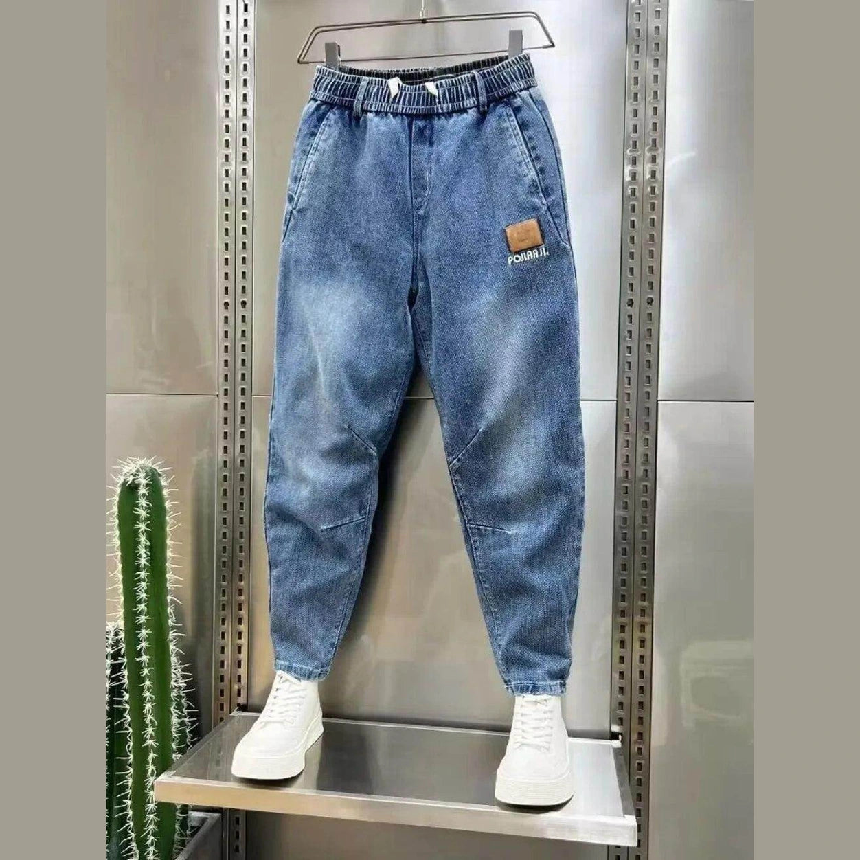 Autumn Loose Drawstring Denim Jeans - Givenco