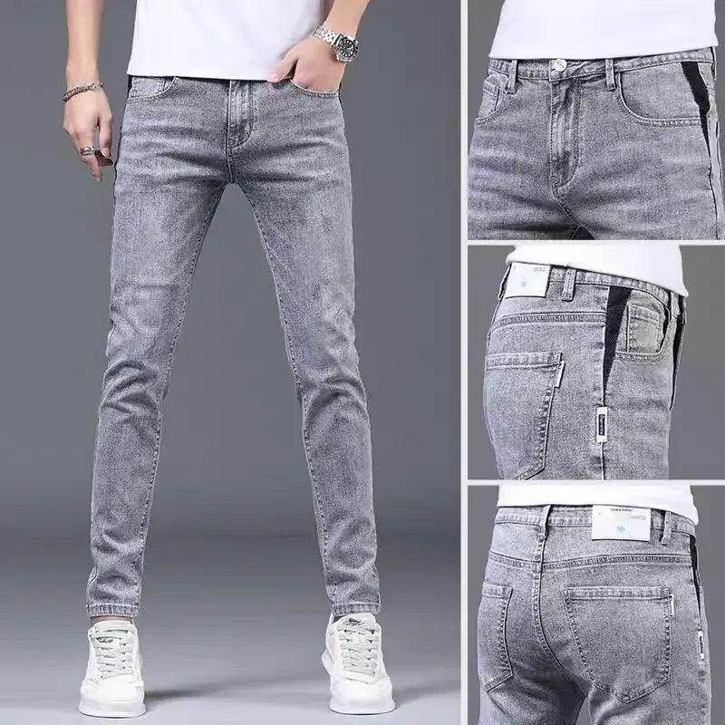 Summer Thin Smoke Gray Jeans - Givenco