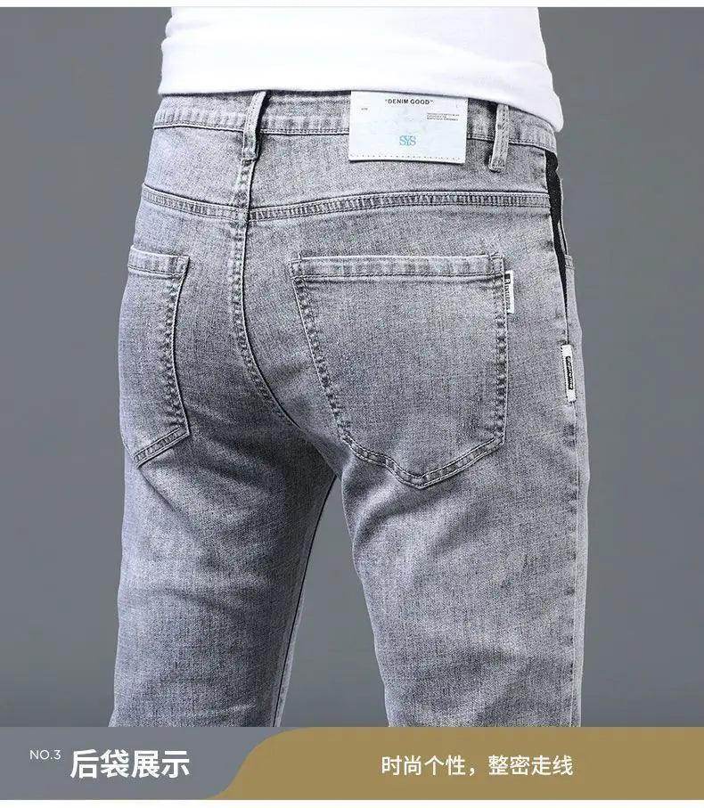 Summer Thin Smoke Gray Jeans - Givenco