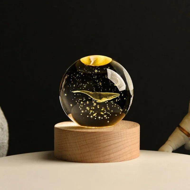 Glowing Planetary Galaxy Night Light Crystal Ball - Givenco