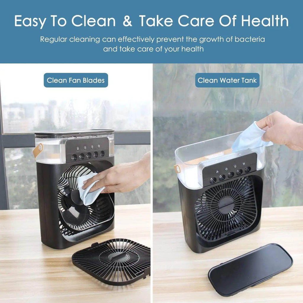 portable 3 in 1 humidifier fan water cooling air conditioning - Givenco