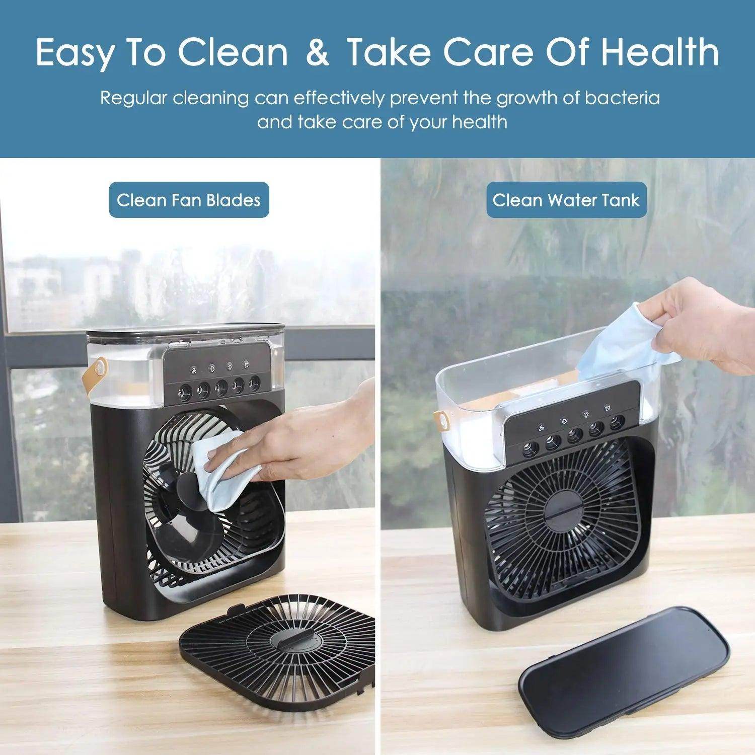 portable 3 in 1 humidifier fan water cooling air conditioning - Givenco