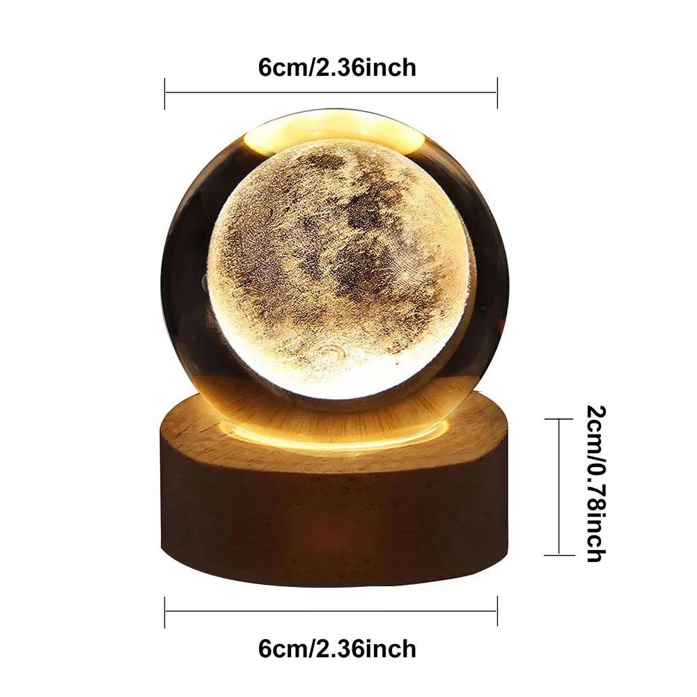 Glowing Planetary Galaxy Night Light Crystal Ball - 