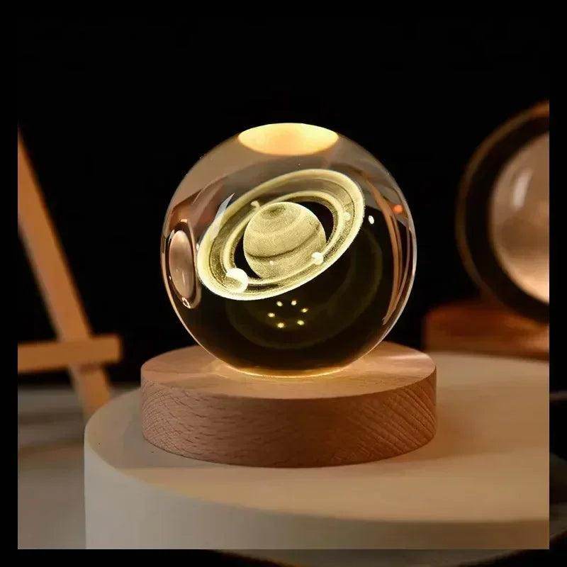 Glowing Planetary Galaxy Night Light Crystal Ball - Givenco