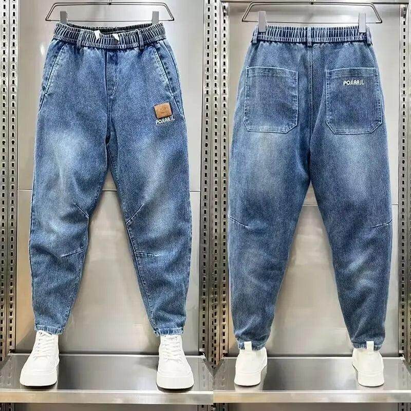 Autumn Loose Drawstring Denim Jeans - Givenco