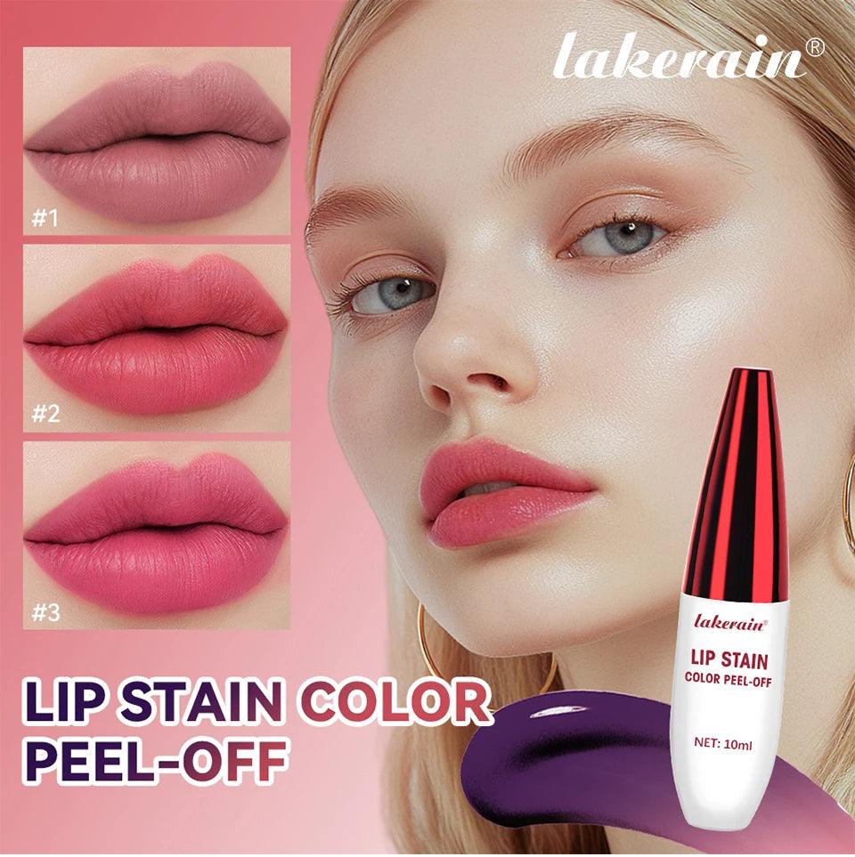 3 Colors Lip Stain Color Peel-Off Stick Set - 