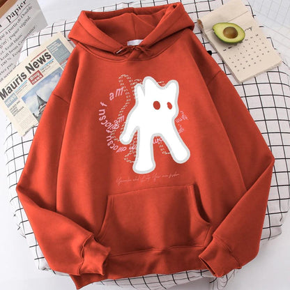 Ghost Cat Funny Abstract Print Hoody - Givenchyco