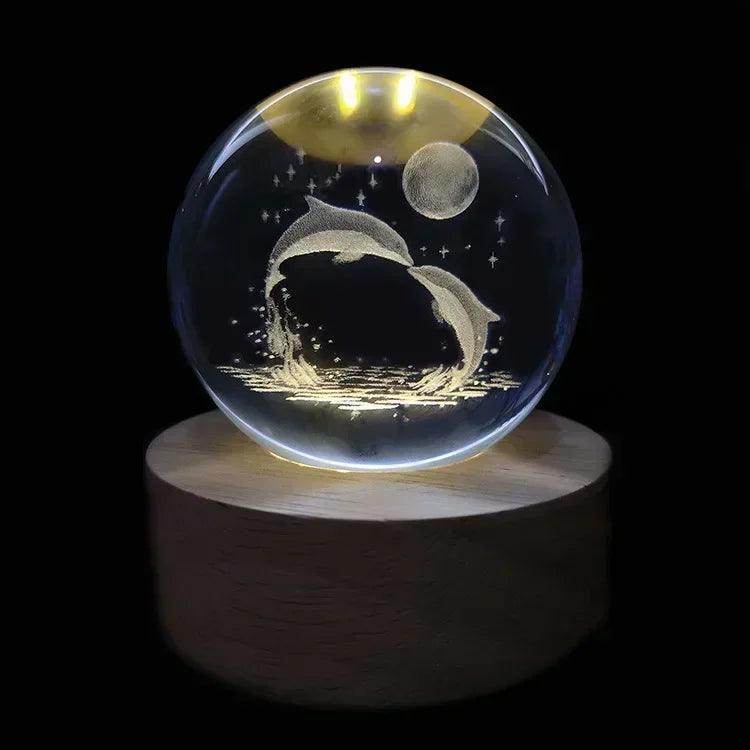 Glowing Planetary Galaxy Night Light Crystal Ball - Givenco