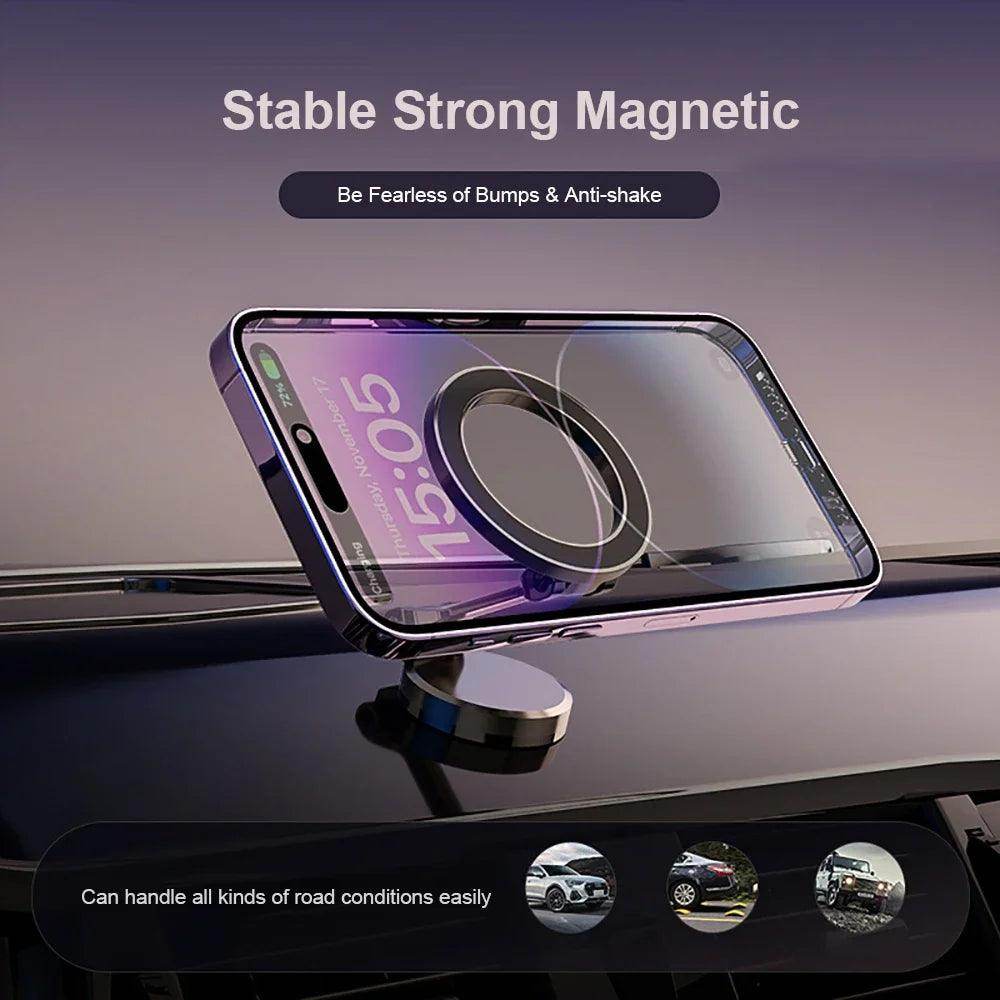 Zinc Alloy Folding Magnetic Car Compact Cell Phone Holder - Givenco
