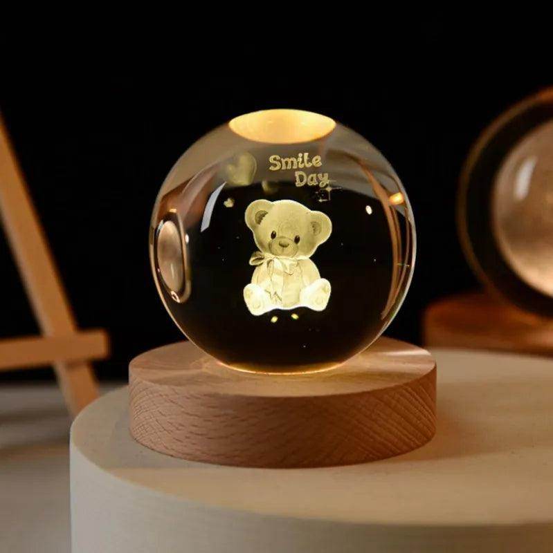 Glowing Planetary Galaxy Night Light Crystal Ball - Givenco
