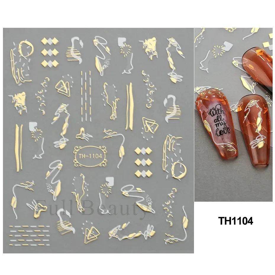 Golden Stripe Lines Sticker - Givenco