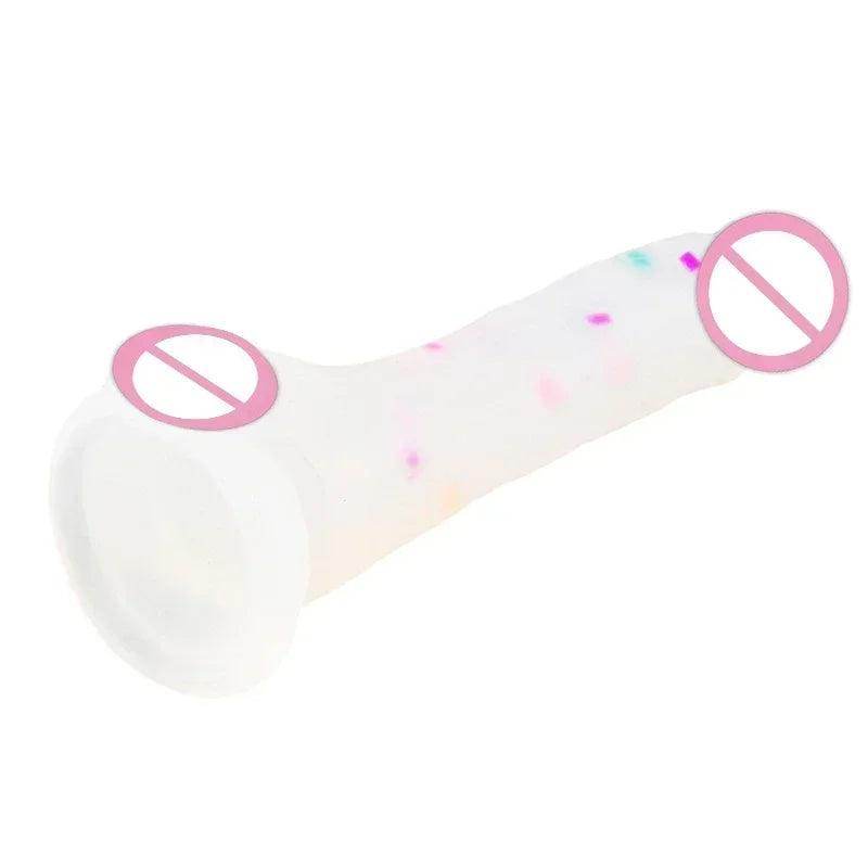 Confetti Dildo Realistic Clear Silicone Dildo - Givenco