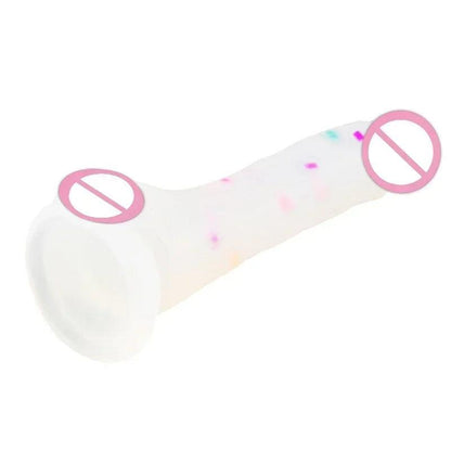 Confetti Dildo Realistic Clear Silicone Dildo - Givenchyco