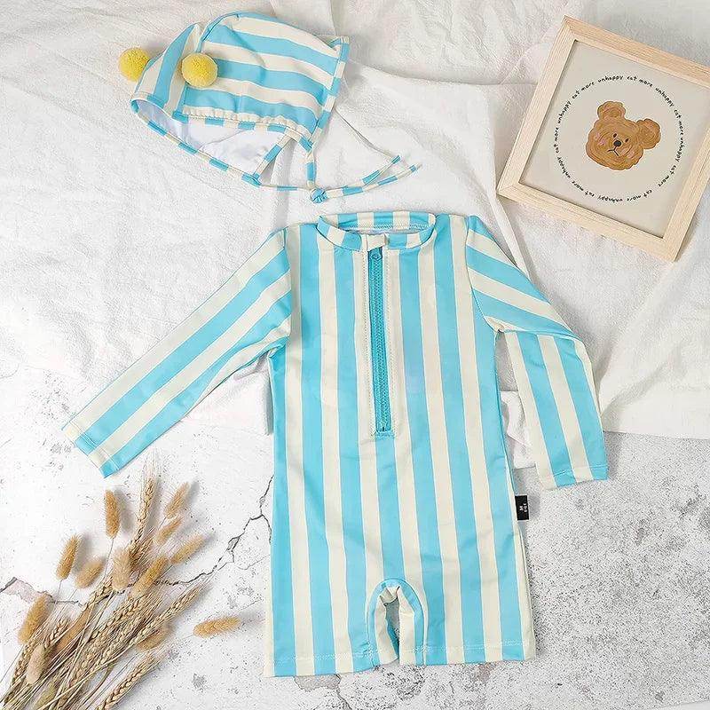 Summer Kids Swimming Wear Striped - Givenco