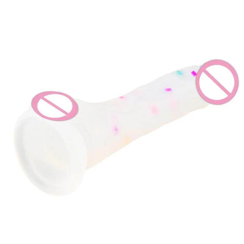 Confetti Dildo Realistic Clear Silicone Dildo - Givenco