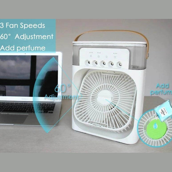 portable 3 in 1 humidifier fan water cooling air conditioning - Givenco