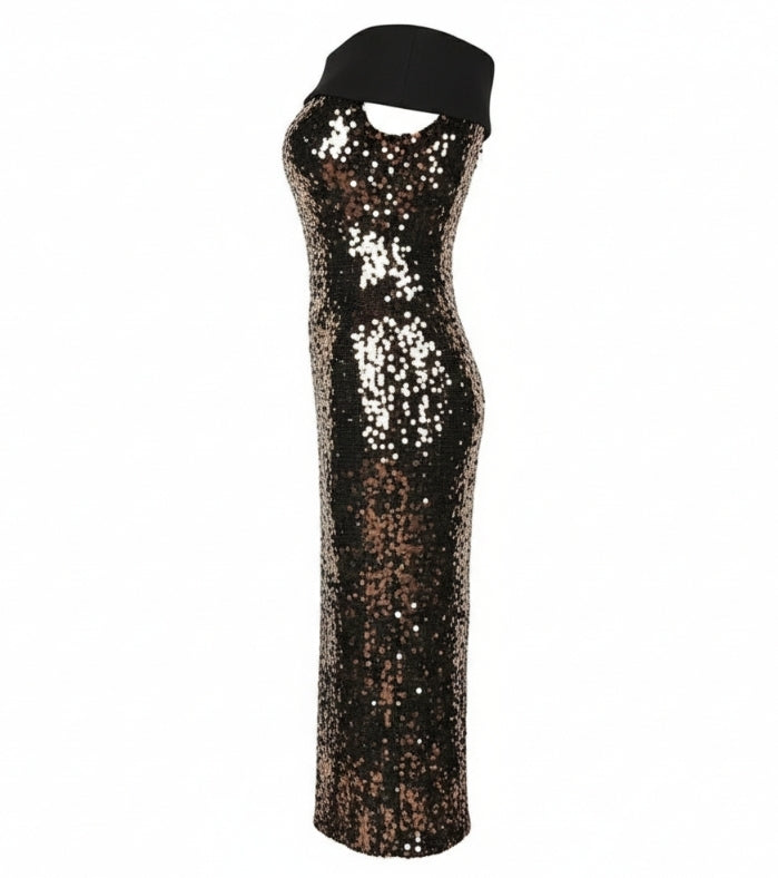 Sequin Off-the-Shoulder Dress
